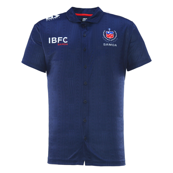 2025 Toa Samoa Mens Button Up Polo  - Navy