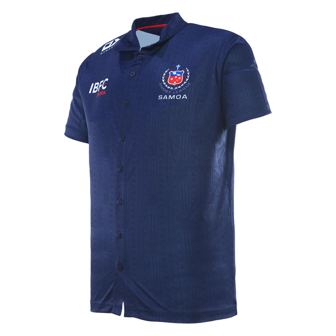 2025 Toa Samoa Mens Button Up Polo  - Navy