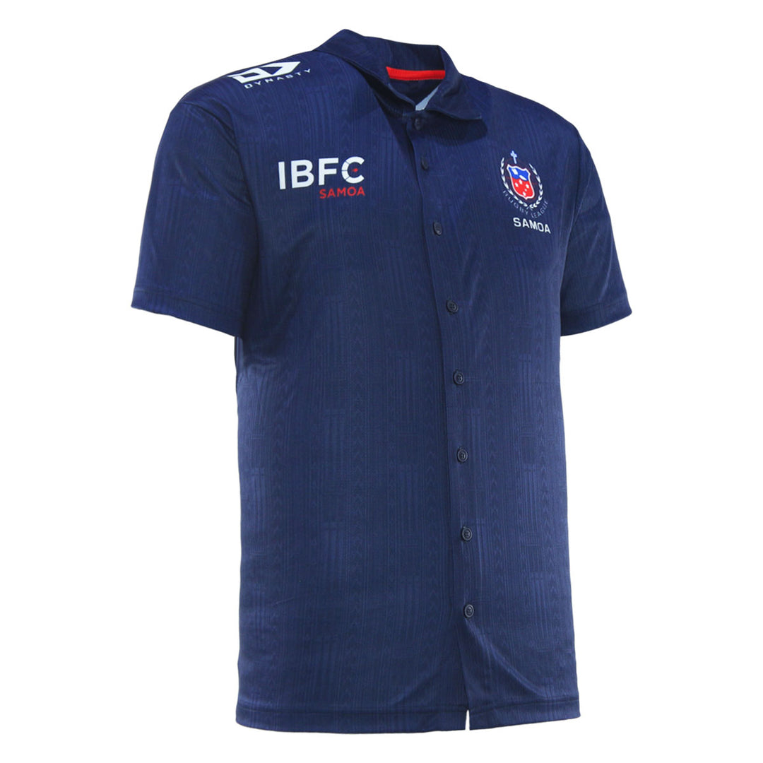 2025 Toa Samoa Mens Button Up Polo  - Navy