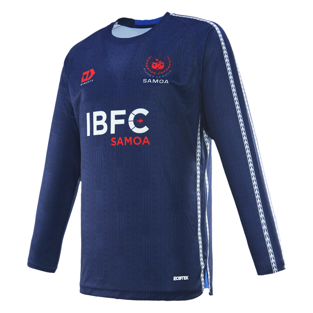 2025 Toa Samoa Mens Long sleeve Training Tee - Navy