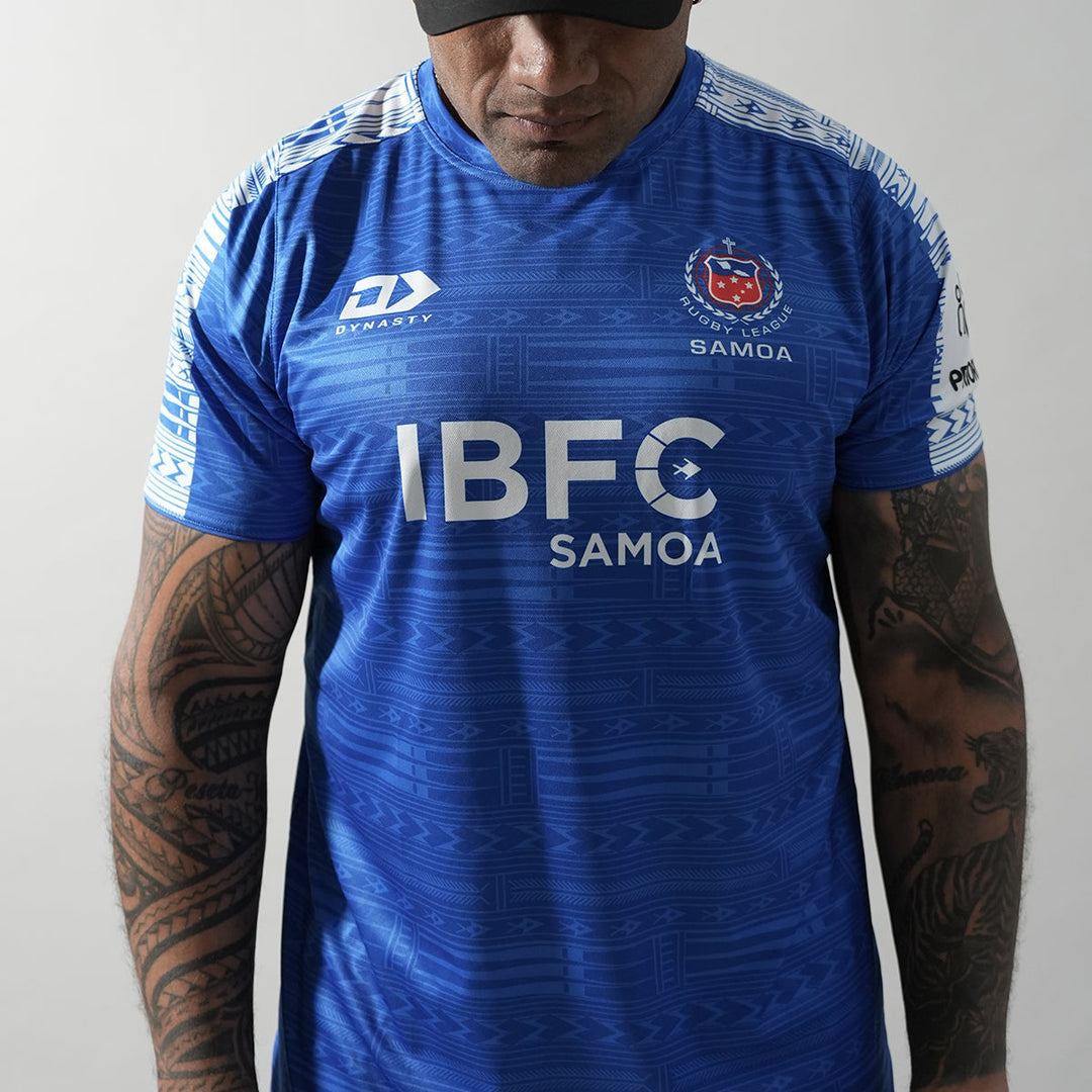 Toa Samoa Adults Training Tee - Blue